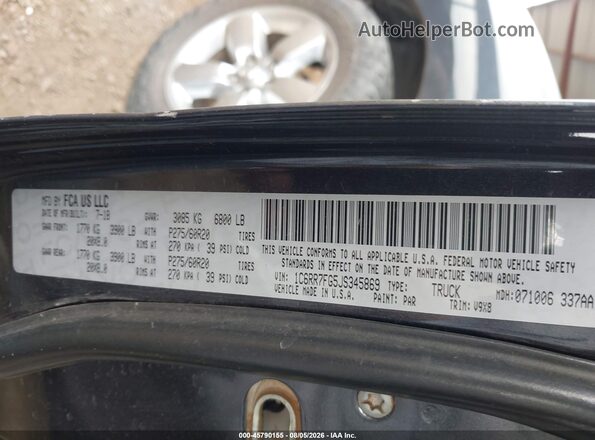 1C6RR7FG5JS345869 2018 RAM 1500 Black Engine compartment view