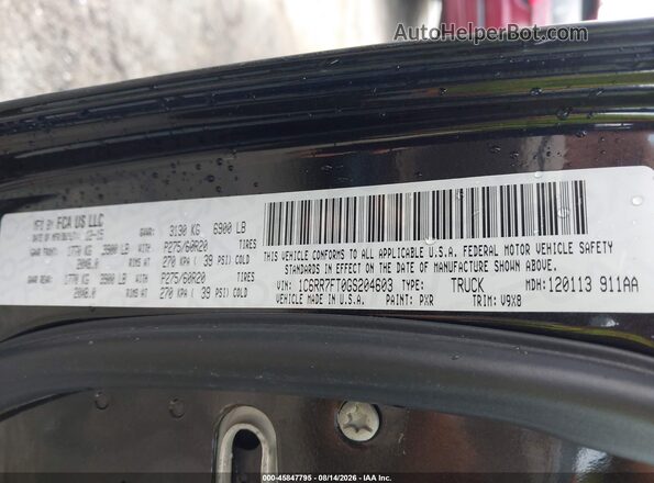 1C6RR7FT0GS204603 2016 RAM 1500 Black Շարժիչի բաժամունքի տեսք
