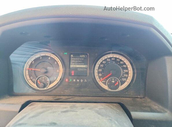 1C6RR7FT1KS699385 2019 RAM 1500 White Instrument cluster view