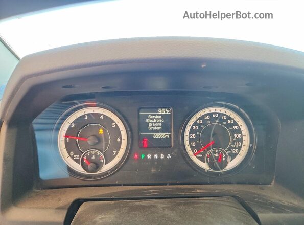 1C6RR7FT2KS715951 2019 RAM 1500 White Instrument cluster view