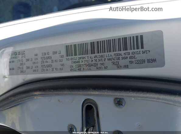 1C6RR7FT5HS644320 2017 RAM 1500 White Вид підкапотного простору