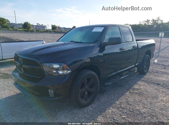 1C6RR7FT7GS294848 2016 RAM 1500 Black წინა მარცხენა ხედი სამი მეოთხედიდან