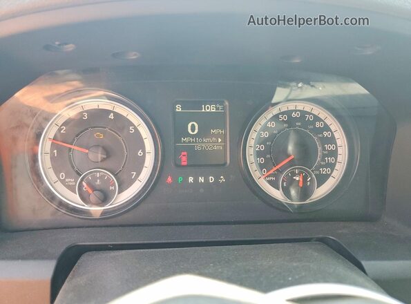 1C6RR7GG6GS149429 2016 RAM 1500 Black Vista del cuadro de instrumentos