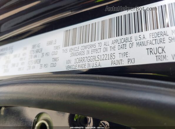 1C6RR7GG9LS122185 2020 RAM 1500 CLASSIC Black Engine compartment view