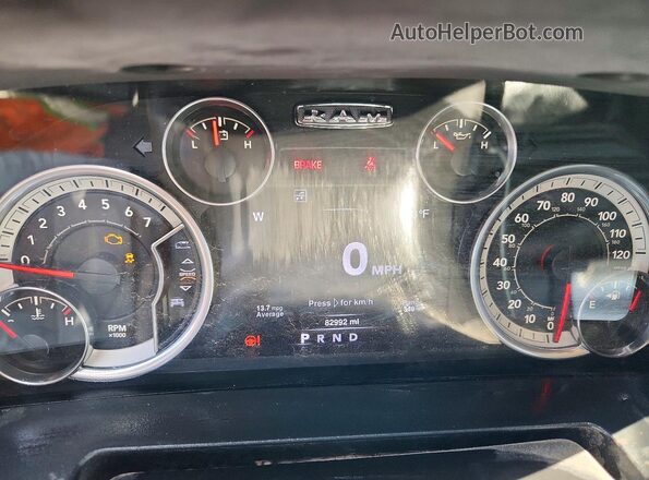 1C6RR7GT0GS207273 2016 RAM 1500 Gray Вид щитка приладів