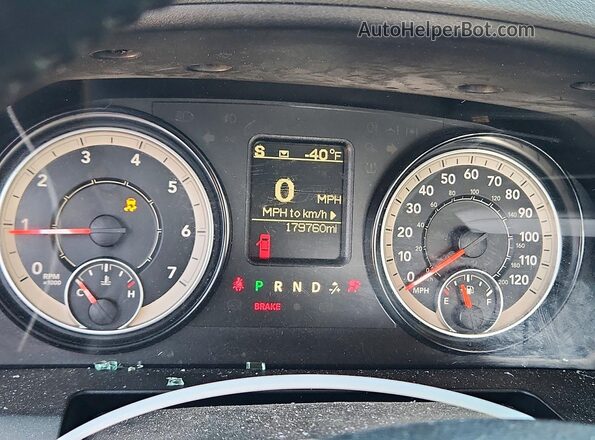 1C6RR7GT3GS270979 2016 RAM 1500 Gray Вид щитка приладів