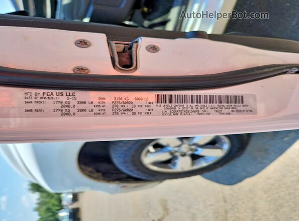 1C6RR7GT4GS134649 2016 RAM 1500 White Vista del compartimento del motor