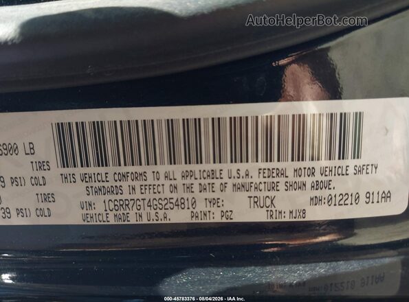 1C6RR7GT4GS254810 2016 RAM 1500 Black Vista del compartimento del motor