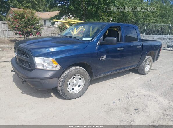 1C6RR7KG0MS559341 2021 RAM 1500 CLASSIC Blue Առջևի ձախ երեք քառորդ տեսարան