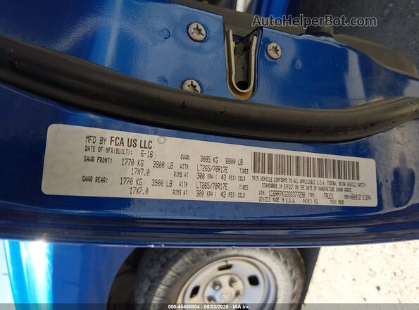 1C6RR7KG2GS377290 2016 RAM 1500 Синий Вид подкапотного пространства