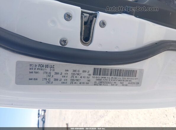 1C6RR7KG7GS362512 2016 RAM 1500 White Vista del compartimento del motor