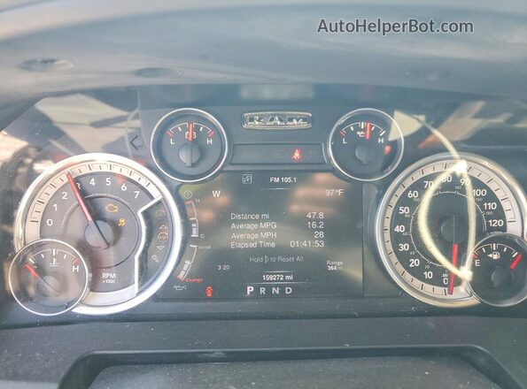 1C6RR7LG0GS409720 2016 RAM 1500 Black Widok zestawu wskaźników
