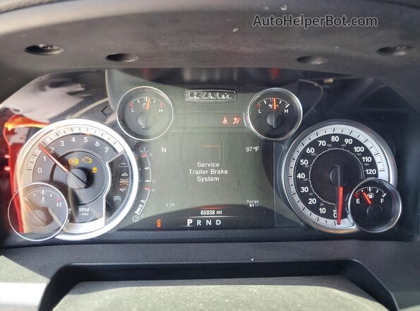 1C6RR7LGXPS566235 2023 RAM 1500 Red ხელსაწყოთა პანელის ხედი