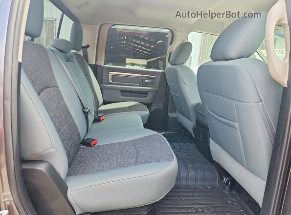 1C6RR7LM3JS298500 2018 RAM 1500 Gray Rear seats view