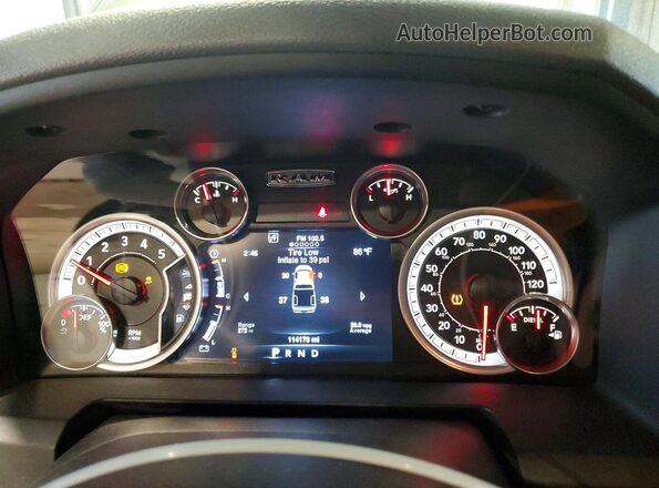 1C6RR7LM7GS115558 2016 RAM 1500 Gray Vista del cuadro de instrumentos