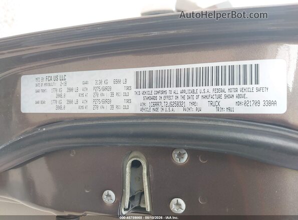 1C6RR7LT2JS258321 2018 RAM 1500 Brown Вид підкапотного простору