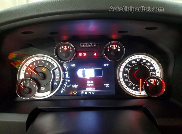 1C6RR7LT9GS342855 2016 RAM 1500 Charcoal Вид щитка приладів