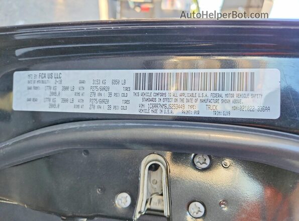 1C6RR7NM6JS253449 2018 RAM 1500 Black Շարժիչի բաժամունքի տեսք