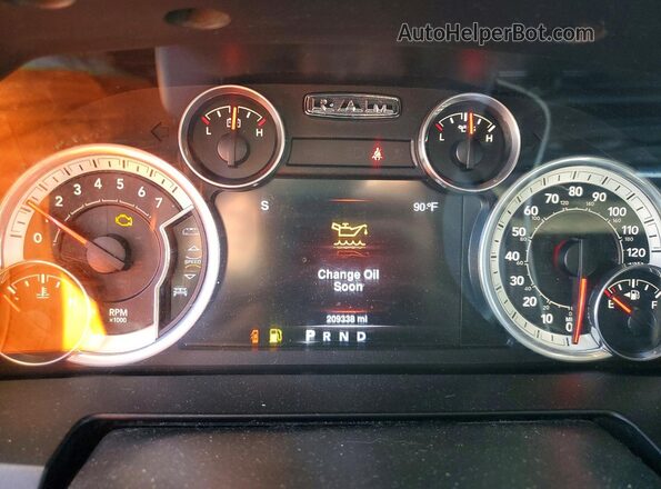 1C6RR7NT8GS178334 2016 RAM 1500 Red Instrument cluster view