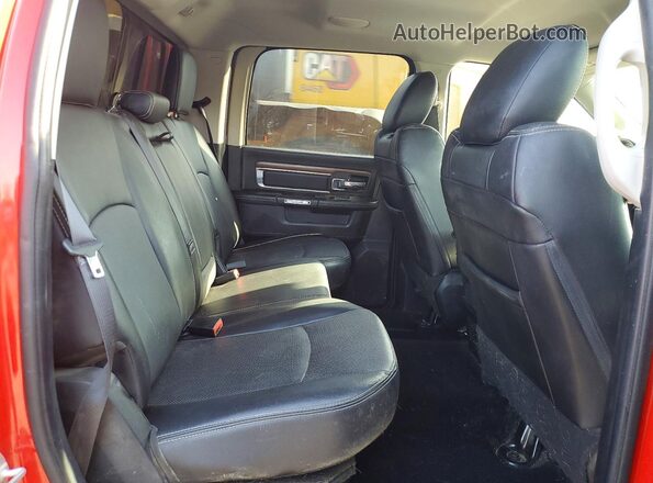 1C6RR7NT8GS178334 2016 RAM 1500 Red Rear seats view