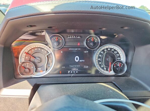 1C6RR7NTXGS358916 2016 RAM 1500 Red Instrument cluster view