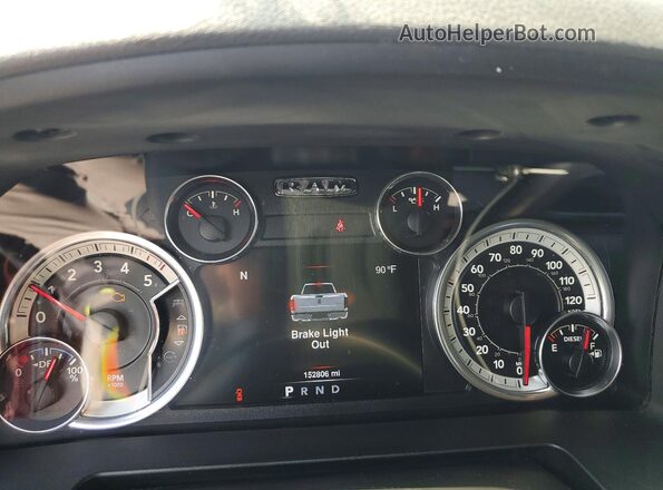 1C6RR7TM2GS338266 2016 RAM 1500 Burgundy Instrument cluster view