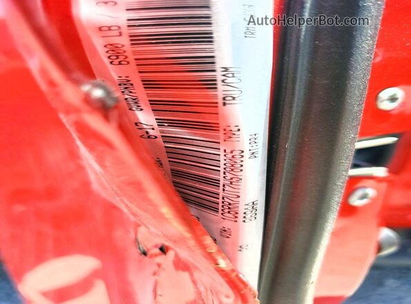 1C6RR7UT7HS788065 2017 RAM 1500 Red VIN კოდის სტიკერის ხედი