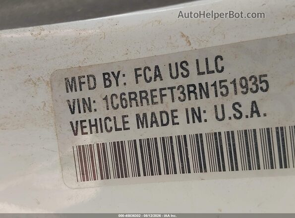 1C6RREFT3RN151935 2024 RAM 1500 White Շարժիչի բաժամունքի տեսք