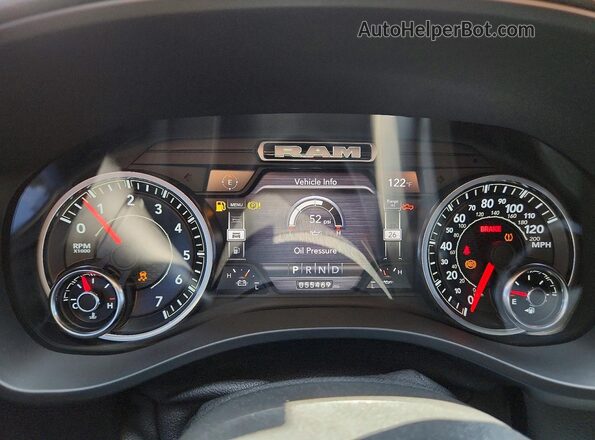 1C6RREFT7NN143086 2022 RAM 1500 Черный Вид щитка приборов