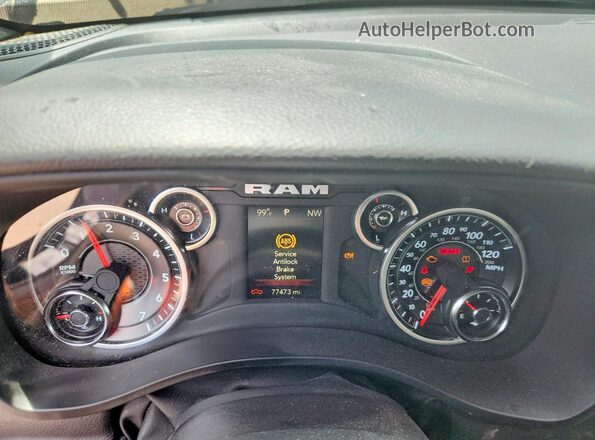 1C6RREFT7PN592576 2023 RAM 1500 Black Widok zestawu wskaźników