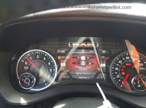 1C6RREJT7MN610156 2021 RAM 1500 Бордовый Вид щитка приборов