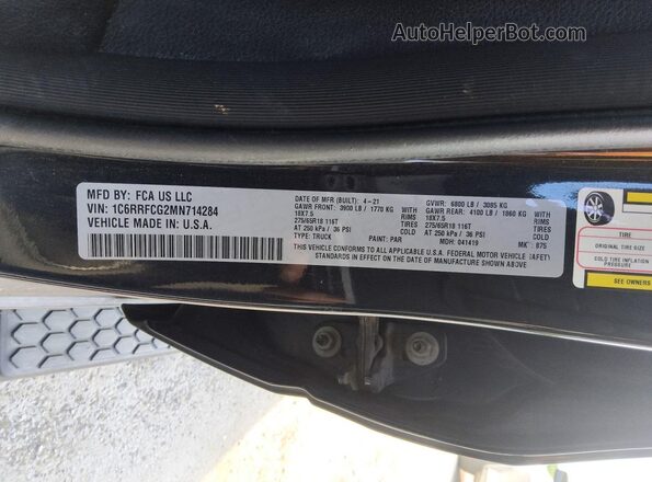 1C6RRFCG2MN714284 2021 RAM 1500 Black Widok komory silnika