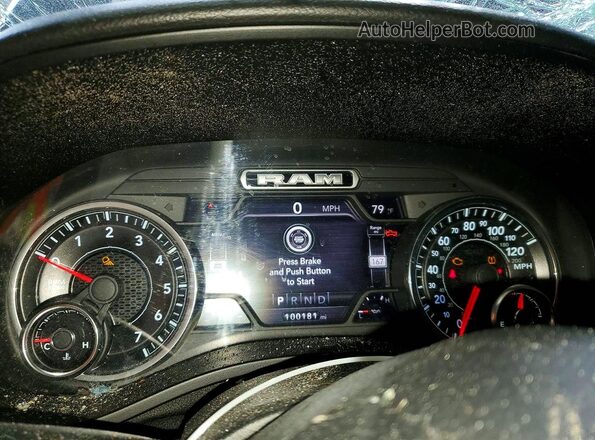 1C6RRFFG5KN903312 2019 RAM 1500 Black Instrument cluster view