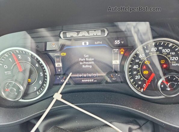 1C6RRFFG7NN286905 2022 RAM 1500 Charcoal Instrument cluster view