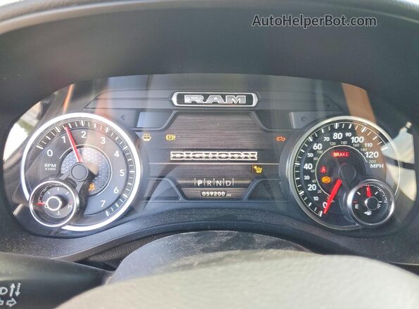 1C6SRFBT3MN617434 2021 RAM 1500 Gray Vista del cuadro de instrumentos