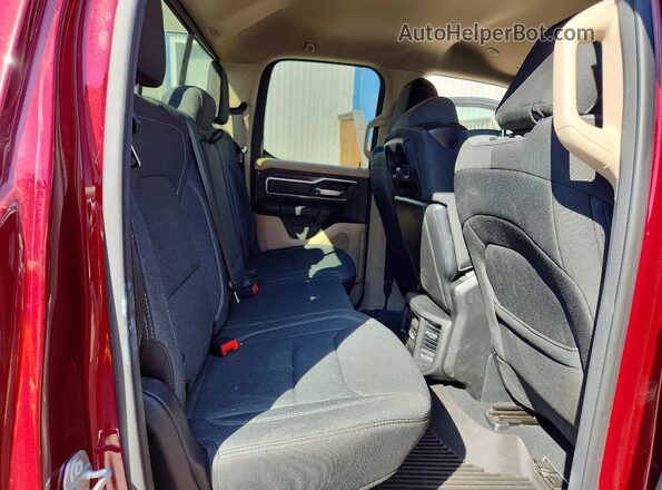 1C6SRFBTXKN513181 2019 RAM 1500 Burgundy Vista de los asientos traseros