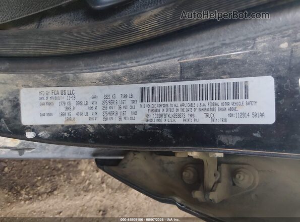 1C6SRFBTXLN253673 2020 RAM 1500 Черный Вид подкапотного пространства
