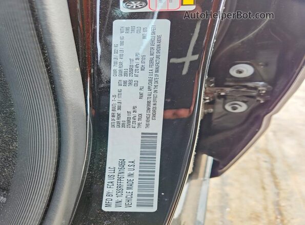 1C6SRFFP6TN164664 2026 RAM 1500 Black Widok naklejki z numerem VIN