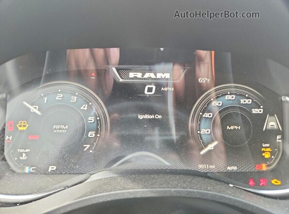 1C6SRFFP6TN164664 2026 RAM 1500 Black Widok zestawu wskaźników