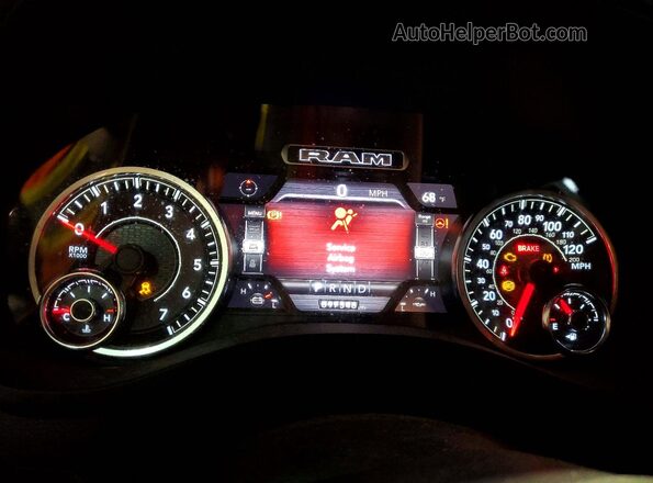 1C6SRFFT0MN595306 2021 RAM 1500 Black Instrument cluster view