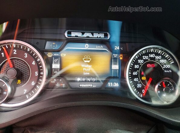 1C6SRFFT0NN106789 2022 RAM 1500 Белый Вид щитка приборов
