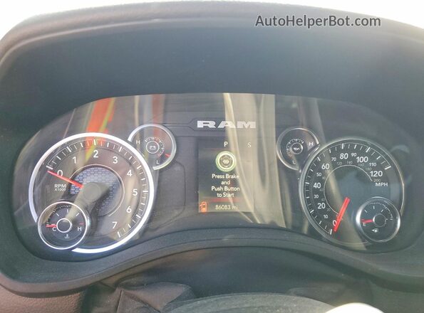 1C6SRFFT2PN641139 2023 RAM 1500 White Instrument cluster view