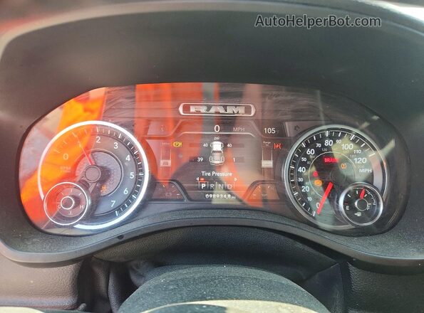 1C6SRFFT3MN516274 2021 RAM 1500 Charcoal Instrument cluster view
