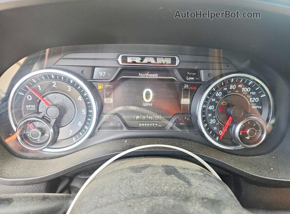 1C6SRFFT3MN532085 2021 RAM 1500 Black Widok zestawu wskaźników