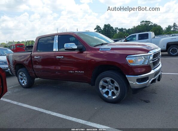 1C6SRFFT3MN553468 2021 RAM 1500 Maroon უკანა სალონის ხედი