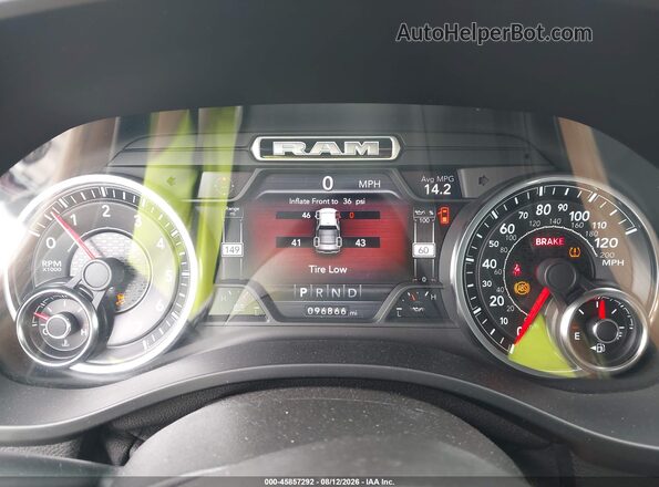 1C6SRFFT3MN569296 2021 RAM 1500 White უკანა სავარძლების ხედი