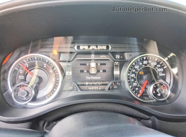 1C6SRFFT3MN674646 2021 RAM 1500 Red Вид щитка приладів