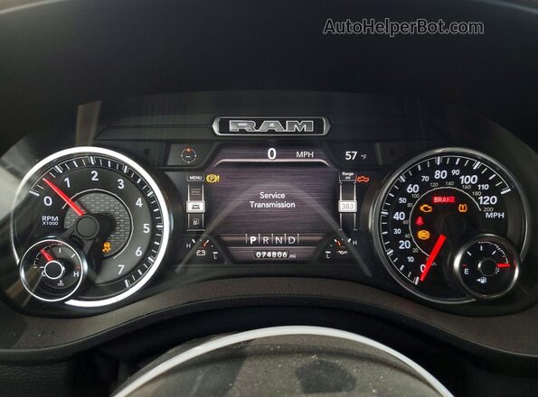 1C6SRFFT4LN349471 2020 RAM 1500 Red Սարքավորումների վահանակի տեսք