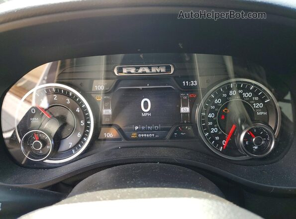 1C6SRFFT4MN701191 2021 RAM 1500 White ხელსაწყოთა პანელის ხედი