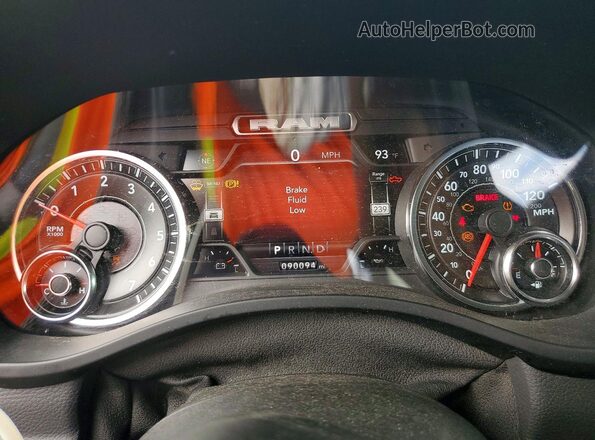 1C6SRFFT4MN799624 2021 RAM 1500 Gray Vista del cuadro de instrumentos